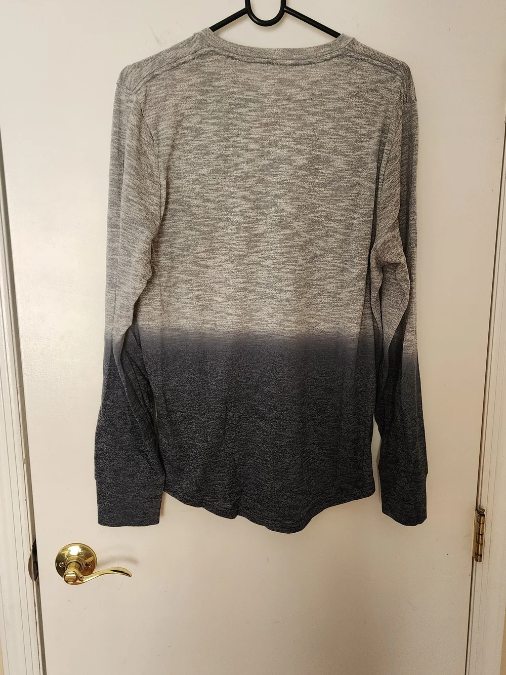 Hollister Men's Gradient Crewneck Sweater - Light Gray to Dark Gray